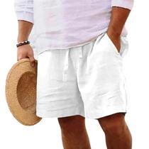 Shorts Masculinos Leves E Respiráveis Para Praia E Corrida, Cor Sólida, Estilo Havaiano Grande
