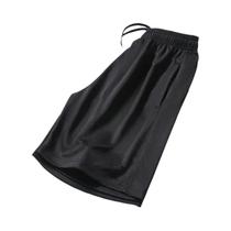 Shorts Masculinos Pretos Respiráveis Para Corrida, Verão, Sólidos, Soltos, Para Basquete, Academia,