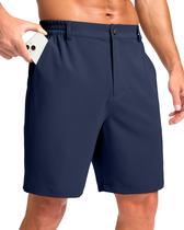 Shorts masculinos Pudolla, casuais de golfe, leves, de secagem rápida, azul marinho M