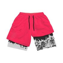 Shorts Masculinos Y2K Gótico Punk Com Estampa De Caveira 2 Em 1 Para Academia E Desempenho Atlético
