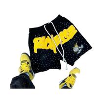Shorts Masculinos Y2K Harajuku Com Estampa De Letras Em Strass, Secagem Rápida, Confortáveis E