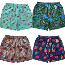 Shorts Mauricinho Kit Com 8 Bermudas Estampadas Moda Praia