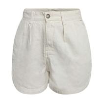 Shorts Max Denim Cos Alto Premium Feminino - Areia Shorts Max Denim Cos Alto Premium Feminino - Areia