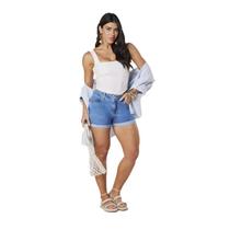 Shorts Medio Up Premium Max Denim Feminino - Jeans