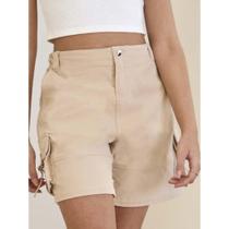 Shorts Menina Alfaiataria Bege Vanilla Cream