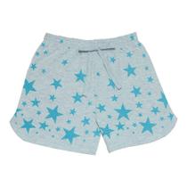 Shorts Menina Estrela Cinza Claro