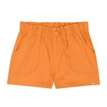 Shorts Menina Kukiê Sarja com Elastano Laranja