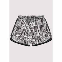 Shorts Menina Lunender em Microfibra - Preto