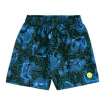 Shorts Menino Praia e Piscina BGR Microfibra Sublimada Preto