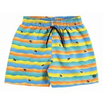 Shorts Microfibra BGR Listrado Colorido