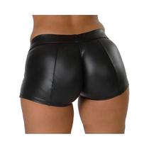 Shorts Mini Femininos De Cintura Alta Em material sintético Brilhante 2024, Ajuste Slim, Moda Para Shorts Mini Femininos De Cintura Alta Em material sintético Brilhante 2024, Ajuste Slim, Moda Para