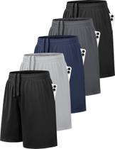 Shorts MLYENX 5 Unidades Infantil Secagem Rápida Atlético Basquete Shorts MLYENX 5 Unidades Infantil Secagem Rápida Atlético Basquete