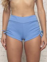 Shorts Moda Praia Academia Sunquini Feminino Com Cós e Ajuste Lateral anarruga Varias Cores