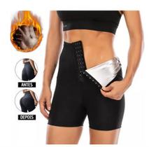 Shorts Modelador Efeito Sauna Emagrecer Seca Queima Gordura XL - advanced