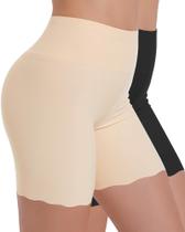 Shorts Modeladores Femininos Blueinn de Cintura Alta com Efeito Refrescante 2 Unidades Shorts Modeladores Femininos Blueinn de Cintura Alta com Efeito Refrescante 2 Unidades