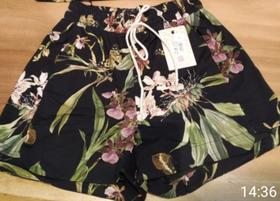 Shorts Moletinho Estampa Floral com Cordão