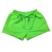 Shorts Moletinho Infanto Juvenil Menina Cores Neon Praia
