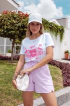 Shorts Moletom Lilás Tamanho (M)