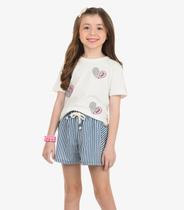 Shorts Moletom Menina Rovi Kids Azul Shorts Moletom Menina Rovi Kids Azul