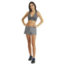 Shorts Moleton Curto Cinza Feminino Fitness G