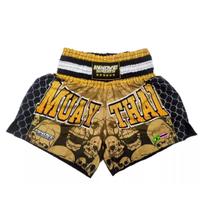 Shorts Muay Thai Kick Boxing Yellow Devil Skull