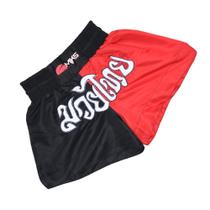 Shorts Muay Thay Mks Combat Preto e Vermelho