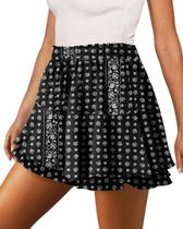 Shorts Onlypuff Flowy Chiffon com babados para mulheres GG