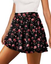 Shorts Onlypuff Flowy Chiffon Ruffle Skorts Red Bud para mulheres
