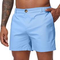 Shorts Oymyakon masculinos casuais de algodão chino de 15 cm com bolsos Shorts Oymyakon masculinos casuais de algodão chino de 15 cm com bolsos