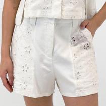 Shorts Pacific Blue em Tecido com Laise Feminino