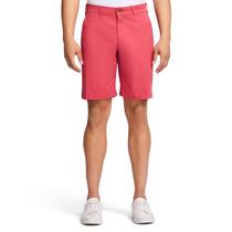 Shorts para Hombre IZOD 24 cm Frente Plano Chino Rojo Salitre