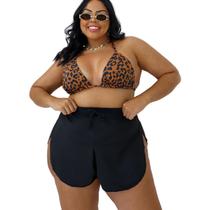 Shorts Plus Asa Delta Tendência Suplex Saída de Praia Shorts Plus Asa Delta Tendência Suplex Saída de Praia