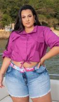 Shorts Plus Size Com Elastano Acompanha Cinto Shorts Plus Size Com Elastano Acompanha Cinto