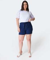 Shorts Plus Size Feminino Jeans Marisa-97018 Shorts Plus Size Feminino Jeans Marisa-97018