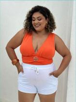 SHORTS PLUS SIZE REF:90312 Tamanho:GGCor:Branco SHORTS PLUS SIZE REF:90312 Tamanho:GGCor:Branco