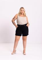 Shorts Plus Size Sarja Boyfriend Com Bolsos Lunender 20396