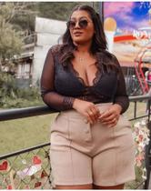 Shorts Plus Size Tendência Moda feminina Shorts Plus Size Tendência Moda feminina
