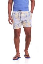 Shorts Praia Estampado - Amarelo