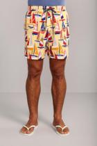 Shorts Praia Estampado - Amarelo