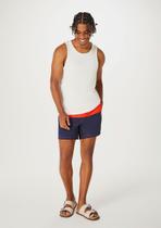 Shorts Praia Hering Masculino Com Recortes - Vermelho