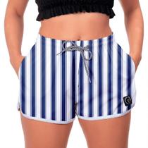 Shorts Premium Faixas Verticais Azuis W2 (feminino)