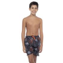 Shorts Preto Coqueiro Juvenil Masculino Moda Praia Siri Kids 37319