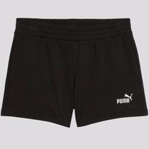 Shorts Puma ESS Small NO. 1 Logo 4 Feminino Preto e Branco Shorts Puma ESS Small NO. 1 Logo 4 Feminino Preto e Branco