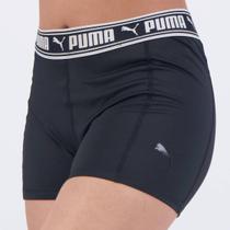 Shorts Puma Strong 3 Feminino Preto e Branco