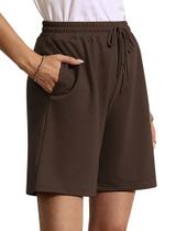 Shorts Quenteen Plus Size, pernas largas, casuais, largos, marrons Shorts Quenteen Plus Size, pernas largas, casuais, largos, marrons