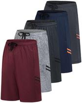 Shorts Real Essentials Kit com 5 Unidades 23 cm Dry-Fit com Bolsos Tamanho L Shorts Real Essentials Kit com 5 Unidades 23 cm Dry-Fit com Bolsos Tamanho L