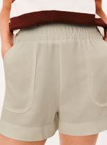 Shorts Reto Hering HBZJ Feminino Com Bolsos Viscose T. P/XG