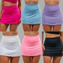 Shorts Saia Academia Tapa Bumbum 2 Bolso Oculto pra Celular/Chave/Fone Fitness Sport c/ Proteção UV