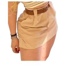 Shorts saia alfaiataria social moda feminina