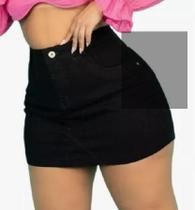 Shorts Saia Bermuda Plus Size Feminina Jeans Com Elastano